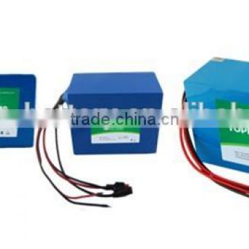 Hot Selling TOPBAND 24V 12Ah LiFePO4 batteries pack with PVC case