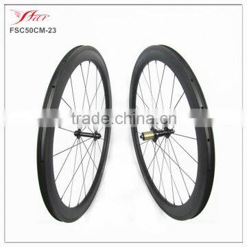 2016 new selling carbon clincher wheels 50mm deep U shape tubeless comaptible, custom carbon wheels 50mm clincher rims Bitex hub