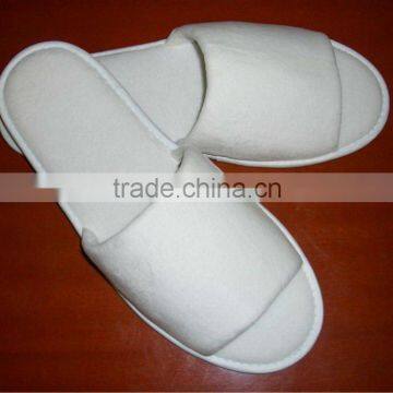 White hotel slippers/ spa slippers/open toe velvet slippers for hotel