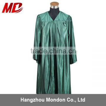 Choir robe - adult church robe shiny forest green