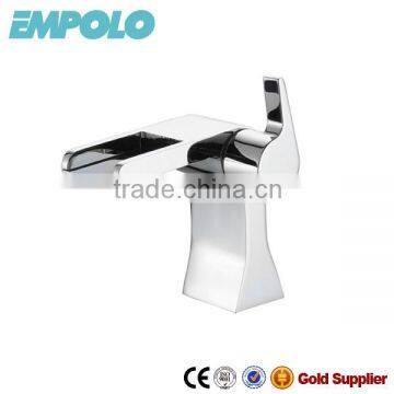 water fall faucet chrome brass ceramic cartridge bath sink basin faucet mixer tap sanitary ware factory 85 1101