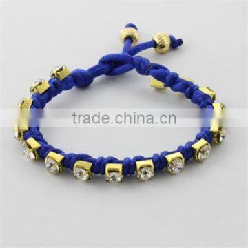 2014 fashion bracelet bangles golden beads with cotton rope bracelet women bracelet