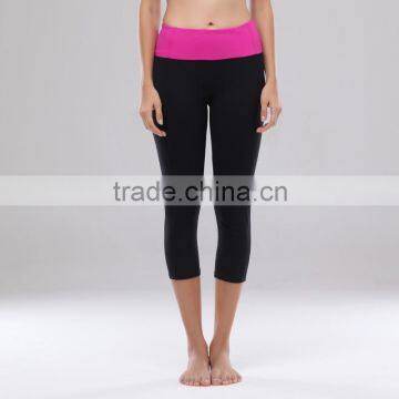 2015 professional and comfortable girl's gym wear yoga capri