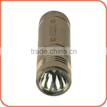 Titanium alloy Q5 16340 rechargeable battery in led flashlights torch light