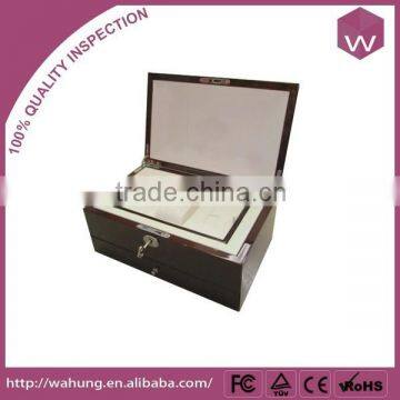 Fashionable Pine Wooden Wine Box Storage/Custom Wine Case With Lock Wholesale