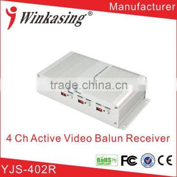 CCTV security system 4 Channel Twisted Pair Active Video Balun Receiver