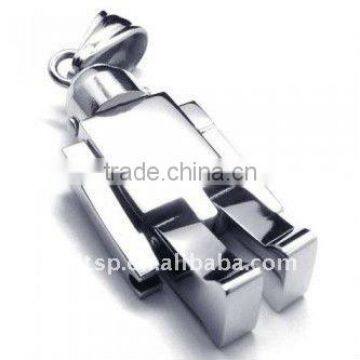 PD025 Stainless steel Titanium pendant (little robot pendant))