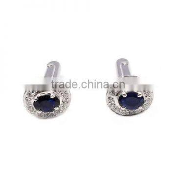 The Gopali Jewellers Sapphire cufflinks, Gemstone Men's Cufflinks