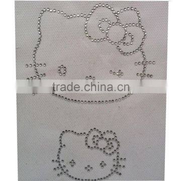 factory direct high quality environmental crystal lovely cat rhinestone transfer rhinestone motif