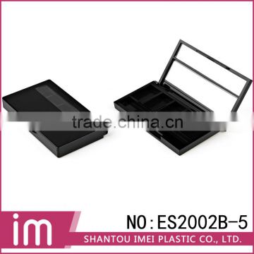 Newest eyeshadow packaging square black plastic containers