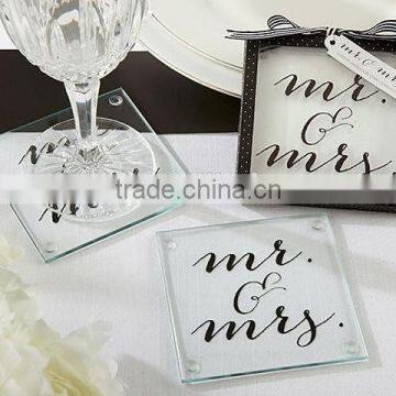 Classic Mr. and Mrs. Glass Coasters