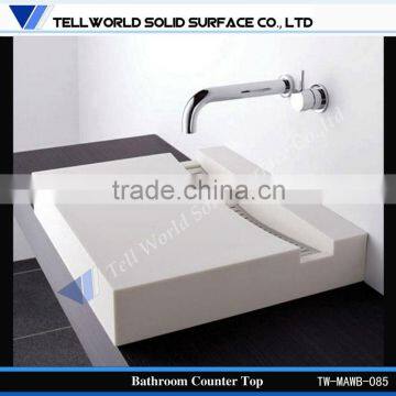 simple style artificial stone wall mounted hand wash basin