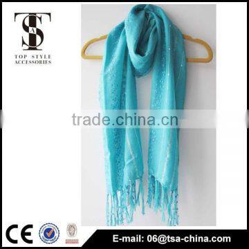 2013 new design lady blending polyster and acrylic scarf