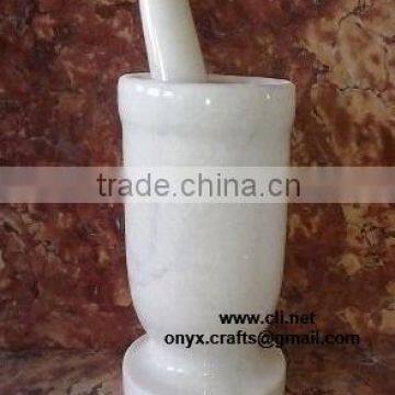 White Marble Mortar and Pestle in wholesale price