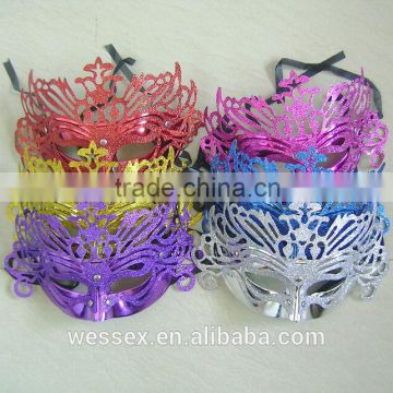 Costume party plastic mask/halloween coloured drawing mask