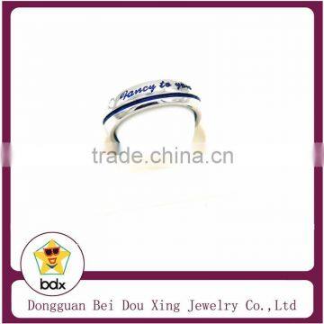 Fancy to you with midnight navy color crystal paved new fashion Ring