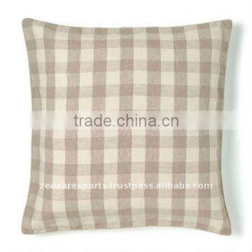 Linen Checks cushion cover