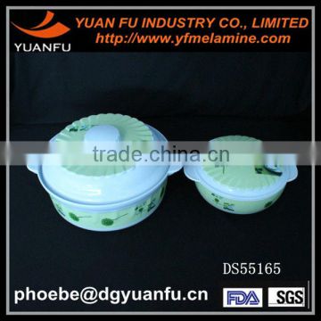 Melamine nice color bowl set with lid