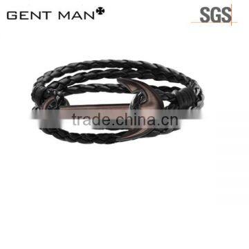 Coolman 2016 Newest Design Hook Braided Leather Bracelet