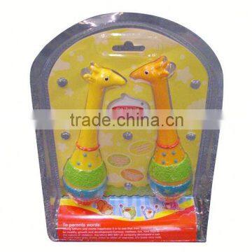 Hot selling baby toy plastic traditional baby rattle in 2014