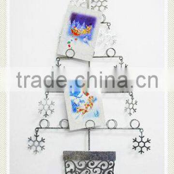 Christmas tree metal bussiness card holder