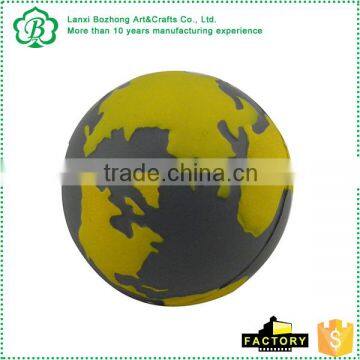 New arrival hot selling yellow foam earth anti stress ball