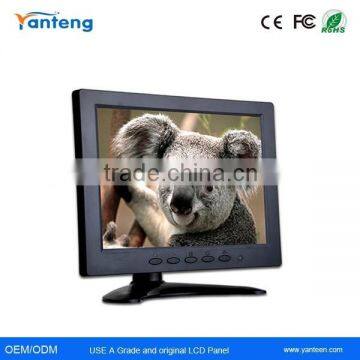 Square screen 8inch LCD CCTV monitor with HDMI PC BNC AV interface