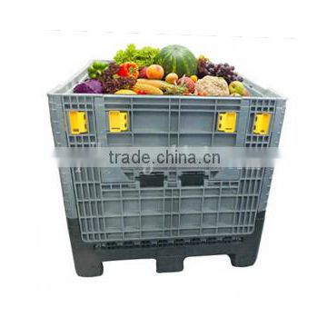 Heavy duty collapsible HDPE plastic container