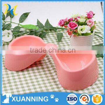 bulk many colors available pink dog bowl bowknot shape dog bowl weighted dog bowls