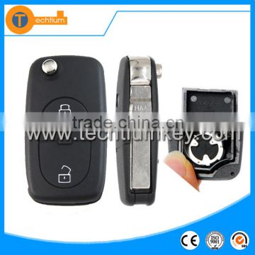 High quality 2 button remote key cover 1616 battery place for Audi car keys