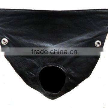 LAMBS LEATHER SPIKED BONDAGE JOCKS THONG BRIEFS Posing Pouch photo-2