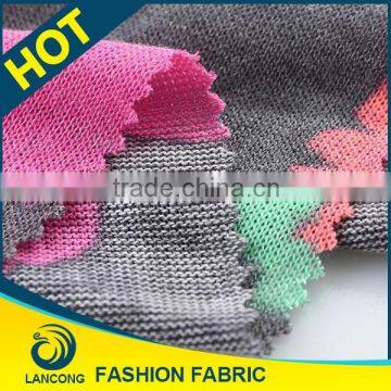 Shaoxing textile manufacturer Customized Elastane knitted hacci fabric