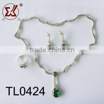 new design crystal jewelry set nigeria necklace thailand gemstone necklace