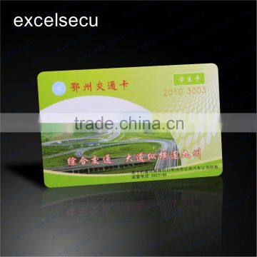 Fancy plastic prepaid active public transportation rfid card with high quality