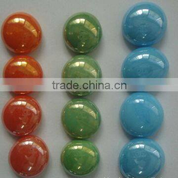 Porcelain flat glass marbles