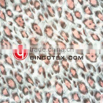 100%polyester 30D shiny sexy transparent leopard printed chiffon fabric