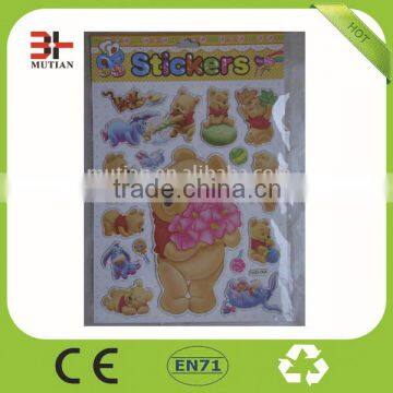 cartoon design puffy stickers/3d sticker