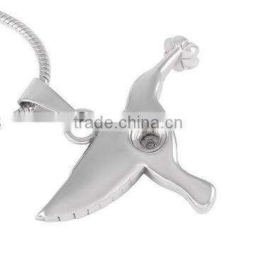 SRP8283 Natural Pet Memorial Cremation Jewelry Peace Dove Stainless Steel Cremation Urn Pendant photo-2