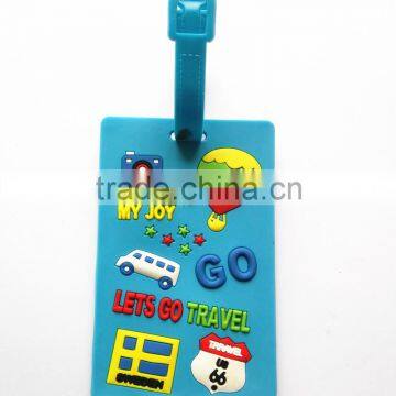 Custom Shaped Luggage Tag PVC Wholesale Silicon Rubber Travel Bag Tags