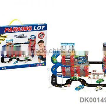 Diecast car parking lot alloy set