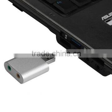 Aluminum Alloy Sound Card Adapter, Virtual 7.1 Channel Usb Sound Adapter, 7.1 Channel Sound Card photo-3