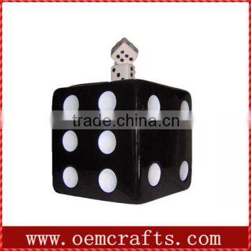 Dice shape design handmade Cookie jar