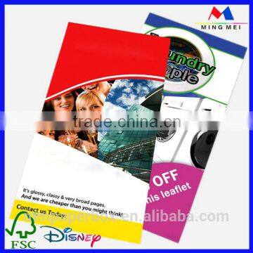 128gms/157 gms art paper A6/A5 printed flyers, custom flyers printing