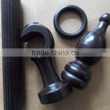 35mm Hot Sale Antique Wooden Curtain Rod photo-5