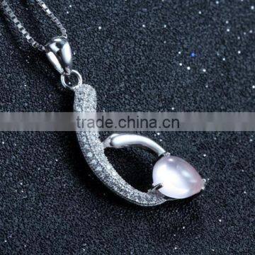 Cute Animal Girls Natural Rose Quartz Stone Different Types of Pendant Chains Jewelry photo-3