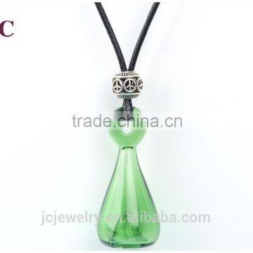 mini glass bottle essential oil necklace pendant perfume bottle pendant