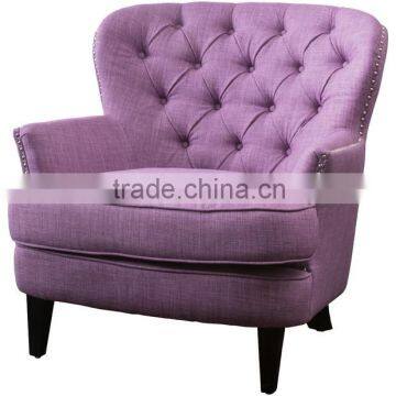 Factory price sofa chair button tufted sofa wooden frame armchair sofa seat used for hotel