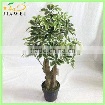 plastic bonsai green leaves tree