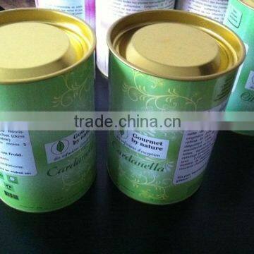 Hot sell round paper can for package&custom tea canister with lid,paper canister for sale