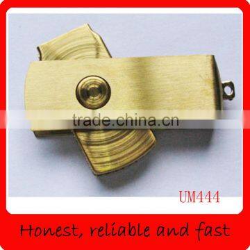 Golden swivel usb flash disk fashion gift